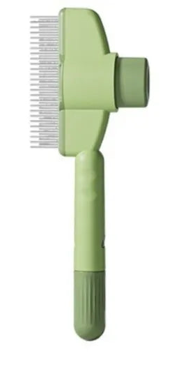 2 Pack Pet Comb for Dogs Cats with Long Short Stainless Steel Metal Teeth for Shedding and Tangles, Self-Cleaning Pet Comb,Pet Hair Removal Comb Flea Comb, Cat Brush with Release Button